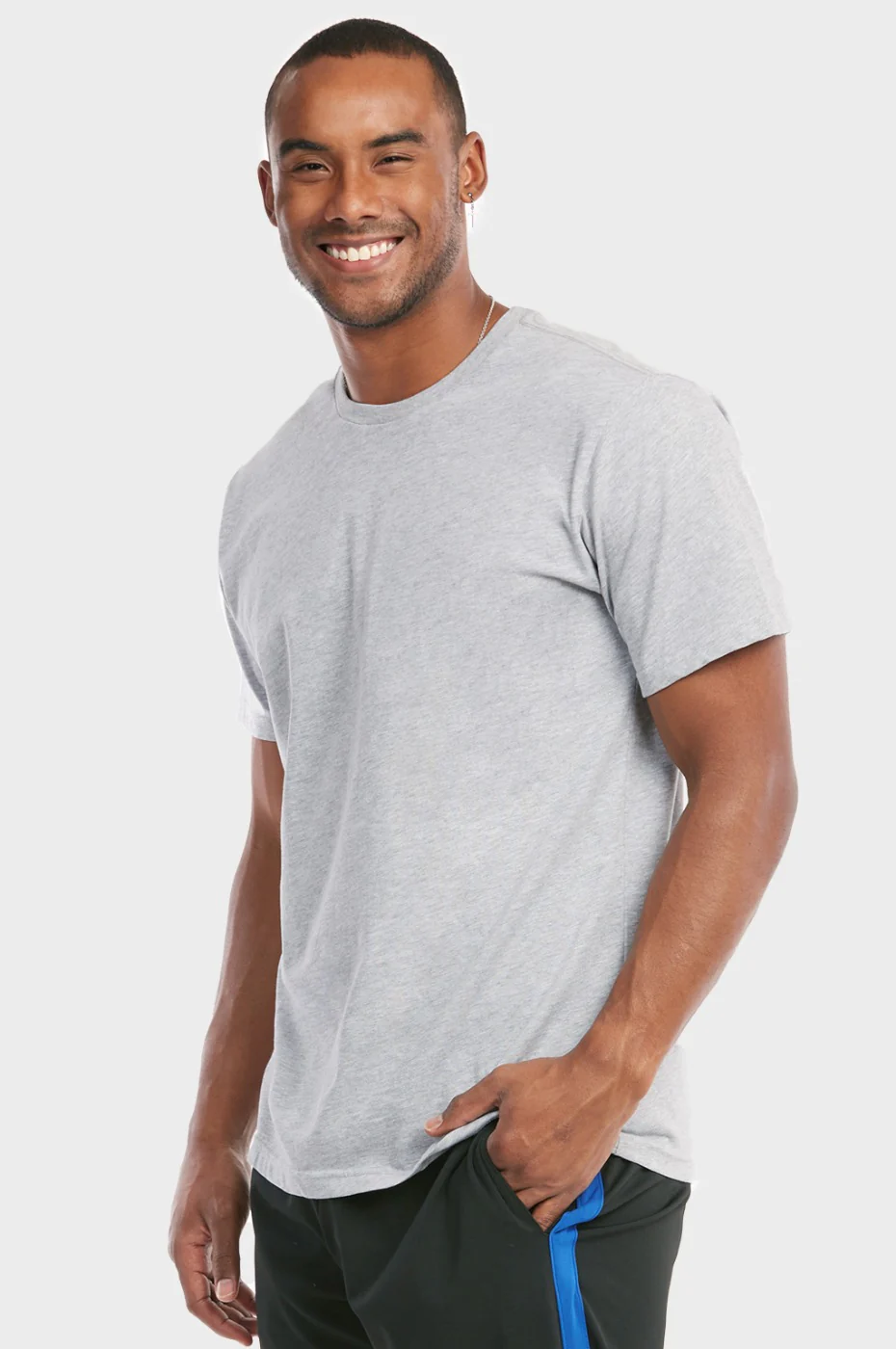 KNOCKER MEN'S CREW NECK T-SHIRT (TR700_H.GRY)