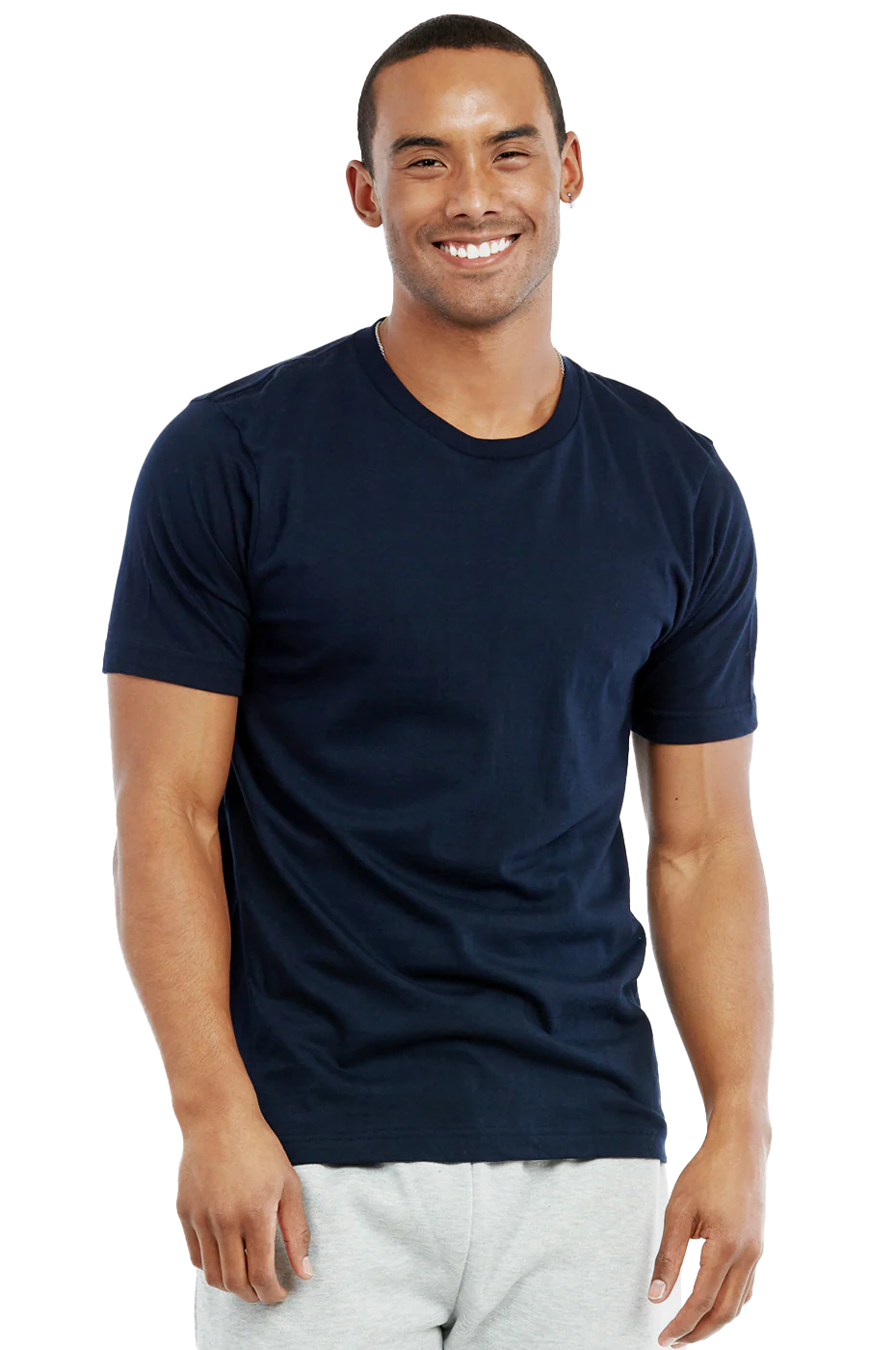 KNOCKER MEN'S CREW NECK T-SHIRT (TR700_NAVY)